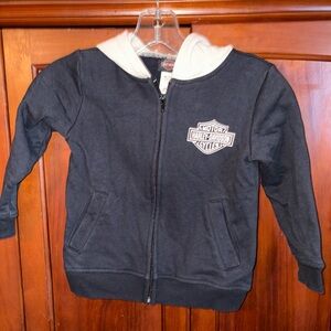 Harley-Davidson Kids Black Hoodie with Pink Hood